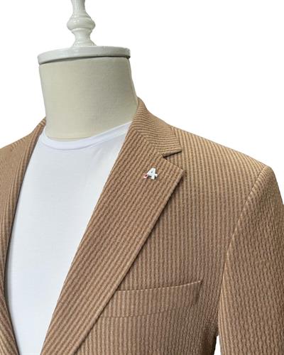 Çizgili Gofre Ceket