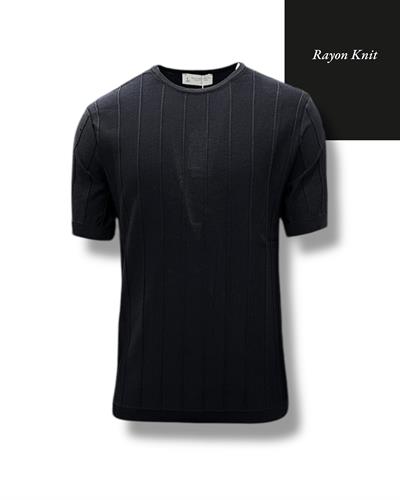 Gölge Çizgili Rayon Triko