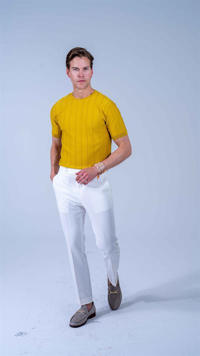 Gölge Çizgili Rayon Triko