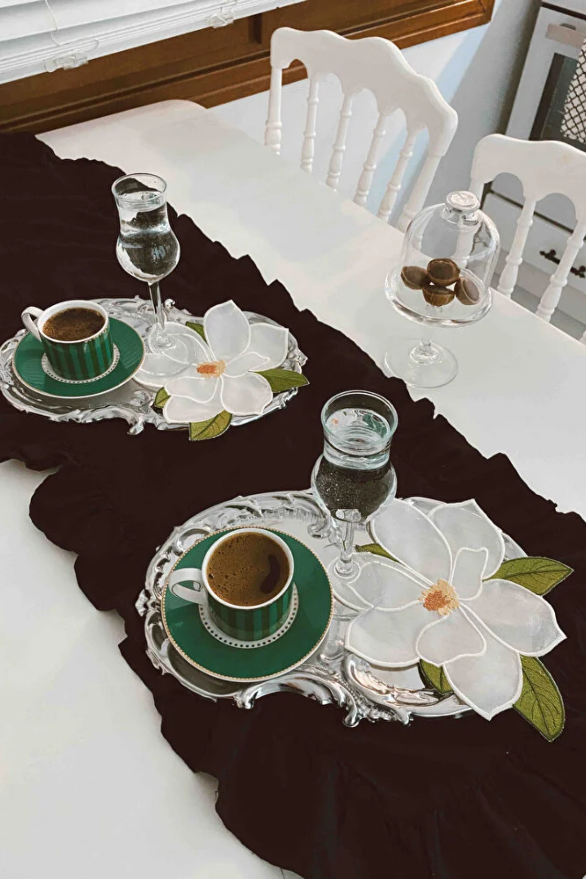 2 li Paslanmaz Çelik Artnova Servis, Çay, Kahve, ikramlık Ve Çeyizlik Sunum Tepsisi