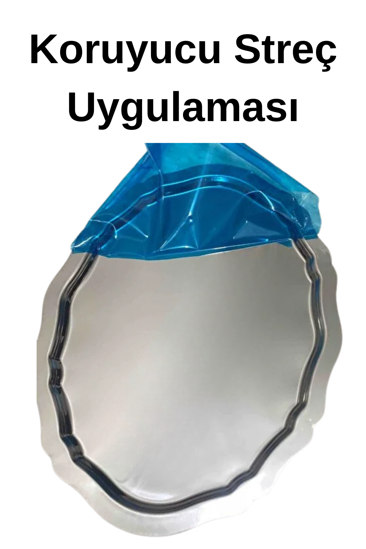6lı Lüx Oval Kahve Sunum Tepsisi | Paslanmaz Kararmaz Kahve, Çay, Dekoratif Sunum Tepsi 25x20cm