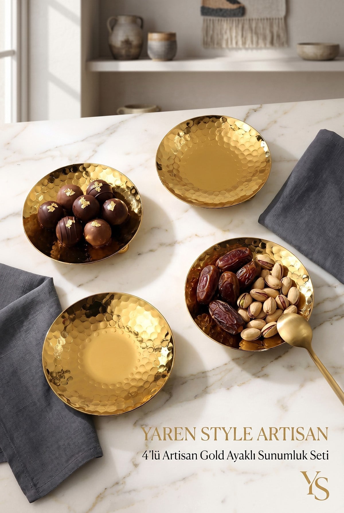 Artisan Gold Ayaklı Mini Sunumluk