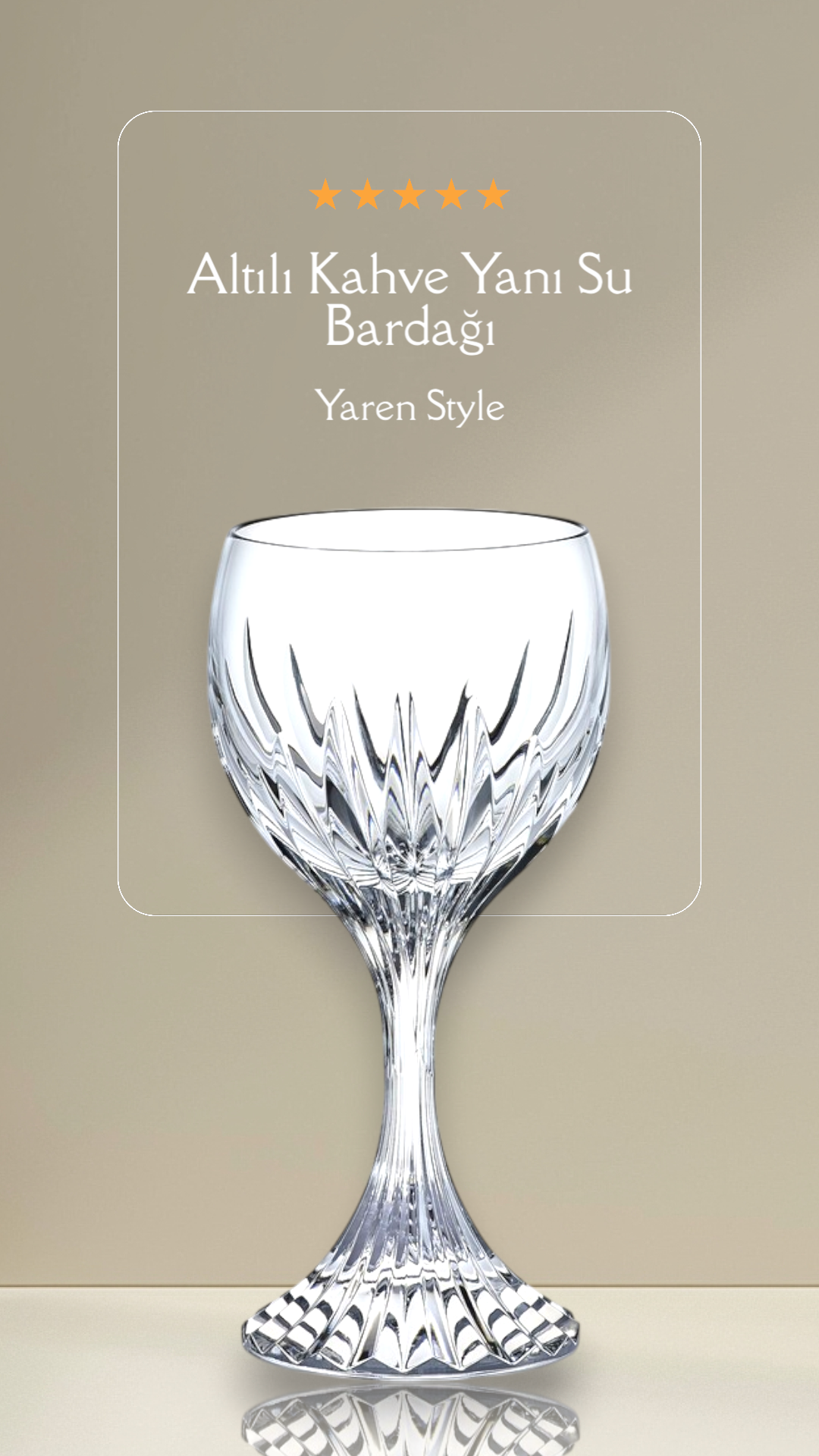 Ayaklı Kristal 6 Lı Kahve Yanı Su Bardağı
