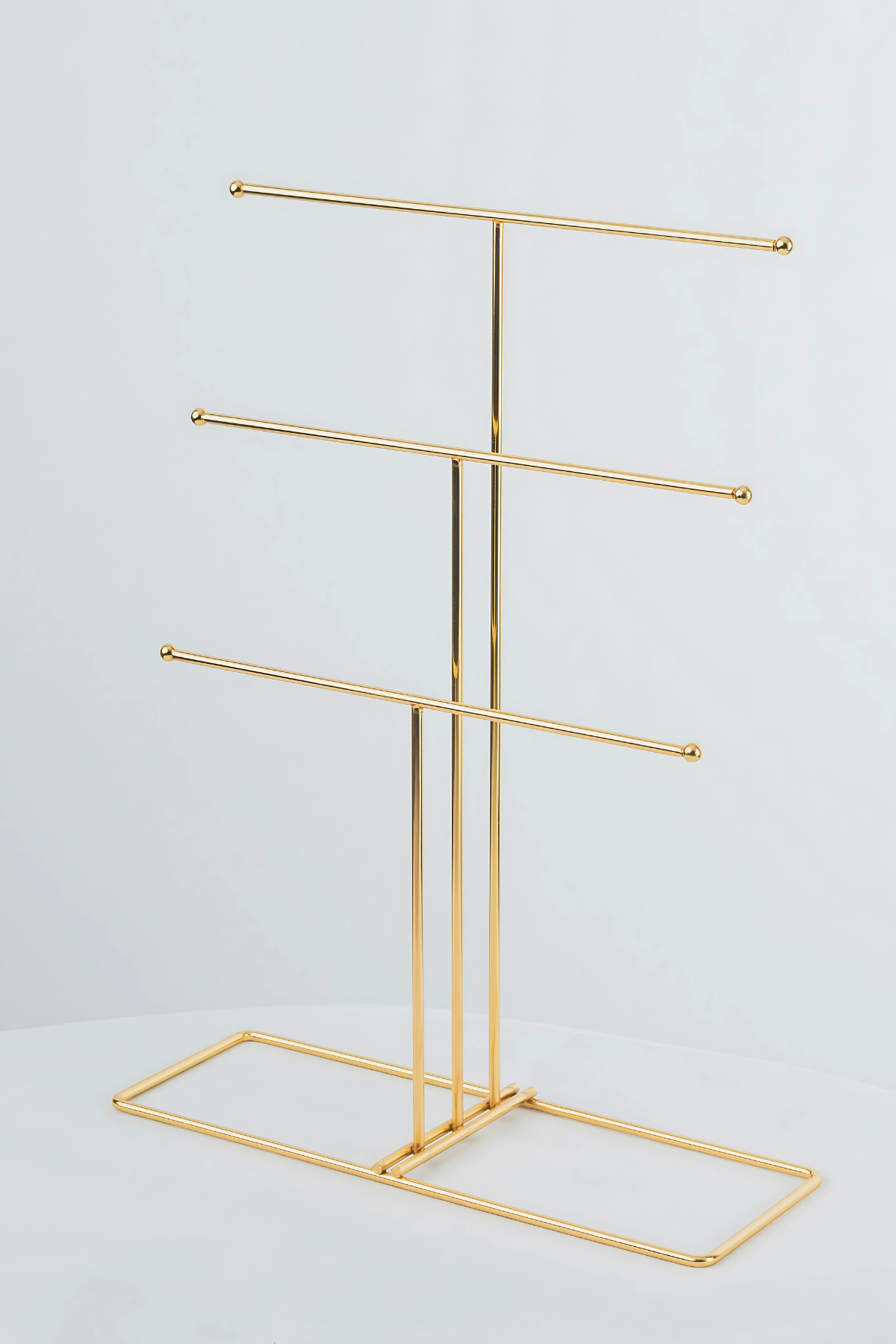 Lüks Gold Kaplama Takı Organizeri – Paslanmaz Çelik, 30x10x40 cm