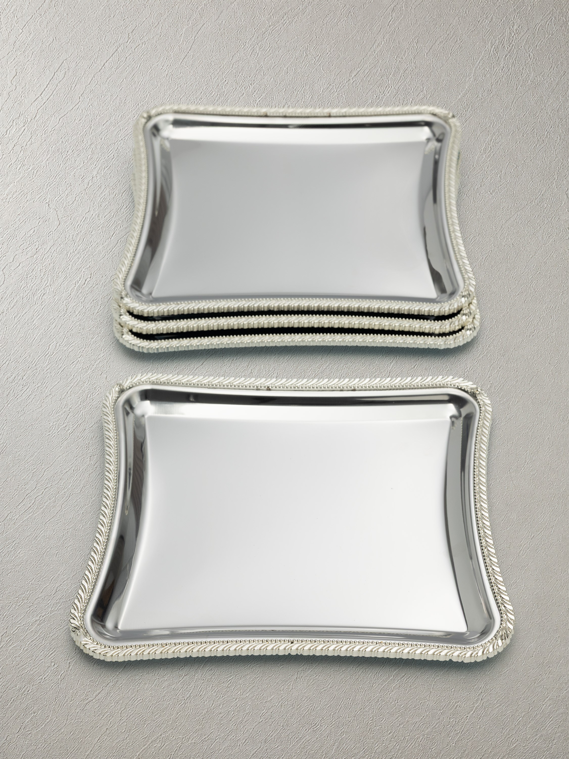 Royal Corda 4lü Paslanmaz  - Döküm Çerçeveli Sunum Tepsisi 19x22 cm