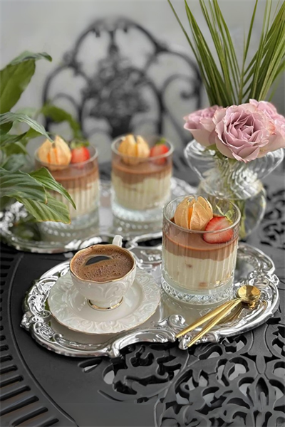 2 li Paslanmaz Çelik Artnova Servis, Çay, Kahve, ikramlık Ve Çeyizlik Sunum Tepsisi