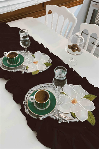 2 li Paslanmaz Çelik Artnova Servis, Çay, Kahve, ikramlık Ve Çeyizlik Sunum Tepsisi