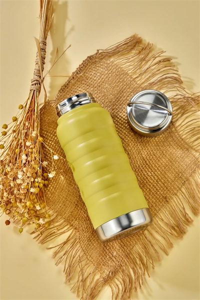 400 ml Sarı Paslanmaz Çelik Termos – Su, Meşrubat, Çay için | Kamp, Okul, Piknik, Servis & İkram