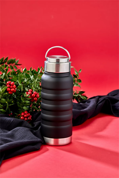 400 ml Siyah Paslanmaz Çelik Termos – Su, Meşrubat, Çay için | Kamp, Okul, Piknik, Servis & İkram