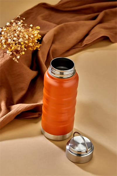 400 ml Turuncu Paslanmaz Çelik Termos – Su, Meşrubat, Çay için | Kamp, Okul, Piknik, Servis & İkram