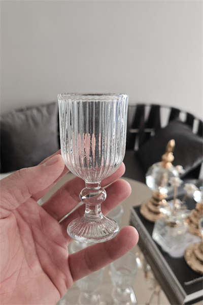 6 lı Kahve Yanı Su Bardağı Platin