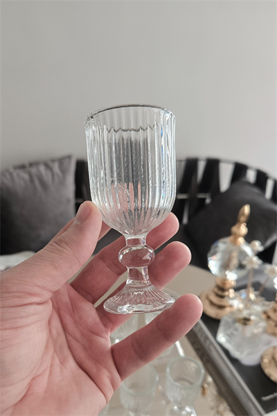 6 lı Kahve Yanı Su Bardağı Platin