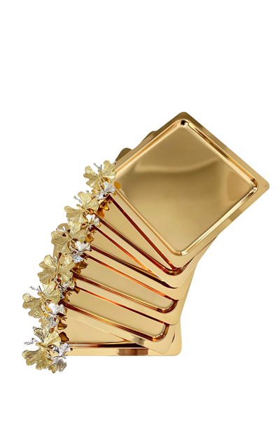 6lı Lüx Kahve Sunum Tepsisi | Gold Kelebek