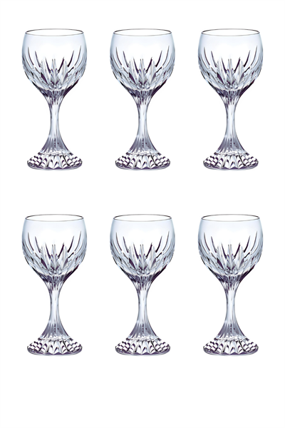 Ayaklı Kristal 6 Lı Kahve Yanı Su Bardağı