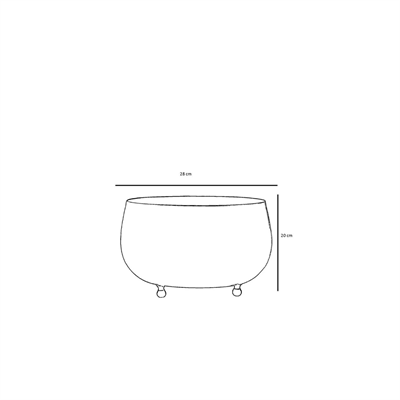 Büyük Eskitme Metal Orkide Saksısı Vazo / Çiçekler Görsel Amaçlı Kullanılmıştır.