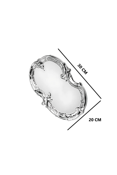 Lüx Paslanmaz Çelik Artnova Servis , Çay ,Kahve ,ikramlık ve Çeyizlik Sunum Tepsisi | Tek Kişilik