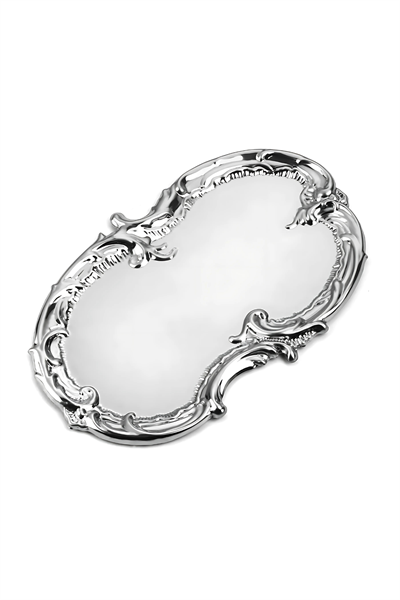 Lüx Paslanmaz Çelik Artnova Servis , Çay ,Kahve ,ikramlık ve Çeyizlik Sunum Tepsisi | Tek Kişilik