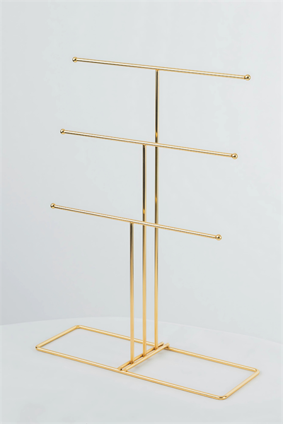 Lüks Gold Kaplama Takı Organizeri – Paslanmaz Çelik, 30x10x40 cm