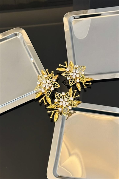 Lüx Taşlı Papatya Çiçek Aksesuarlı Paslanmaz 6lı Sunum Tepsisi | Dekoratif Çeyiz, Kahve, Çay, Tepsisi