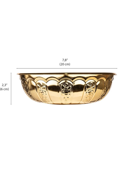 Osmanlı Motifli Metal Hamam Tası – Geleneksel ve Şık Banyo Aksesuarı