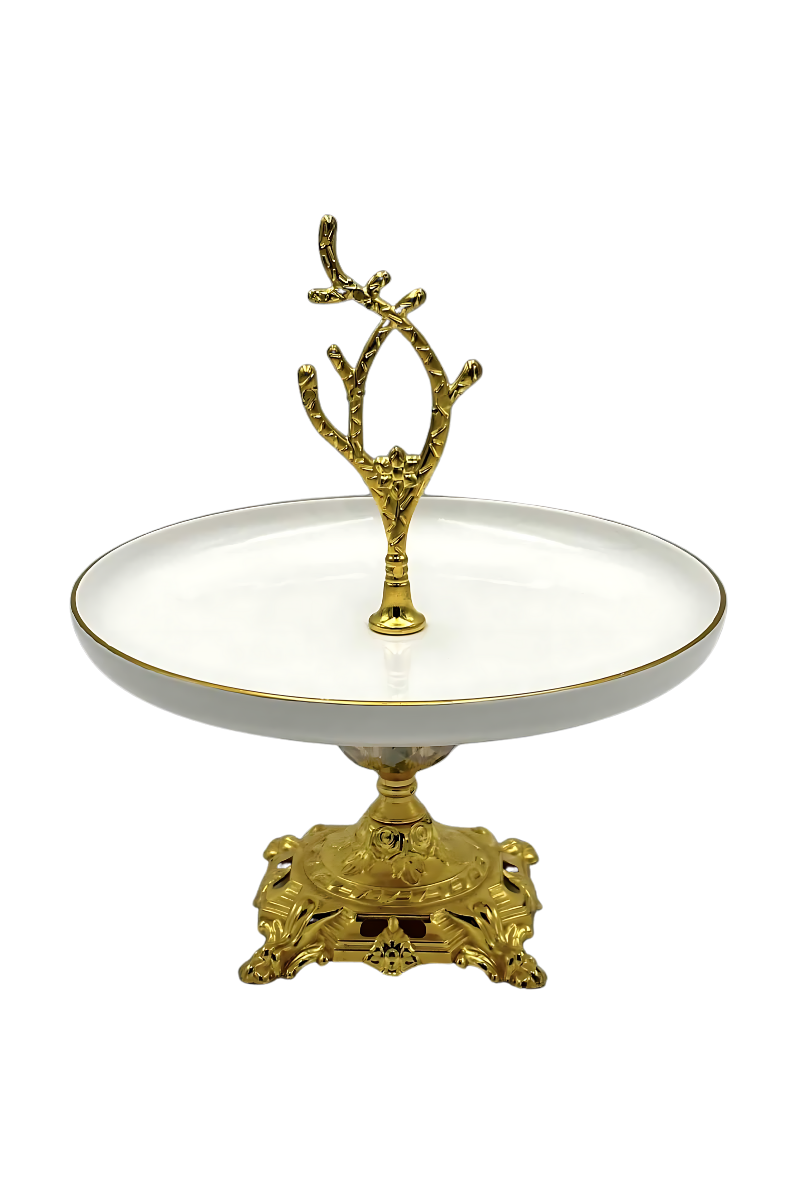 Yaren Style21 cm Gold Lüks Figür Ayaklı Yuvarlak Seramik Sunum Ve ikramlık Kek Pasta Standı21 cm Gold Lüks Figür Ayaklı Yuvarlak Seramik Sunum Ve ikramlık Kek Pasta Standı