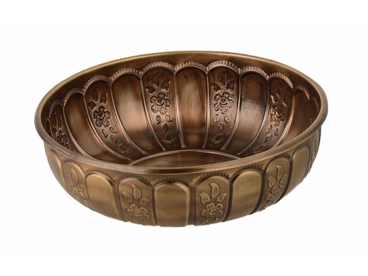 Yaren StyleOsmanlı Motifli Metal Hamam Tası – Geleneksel ve Şık Banyo AksesuarıAntik sarı Osmanlı Desenli Metal Hamam Tası – Geleneksel Türk Banyo Kültürü