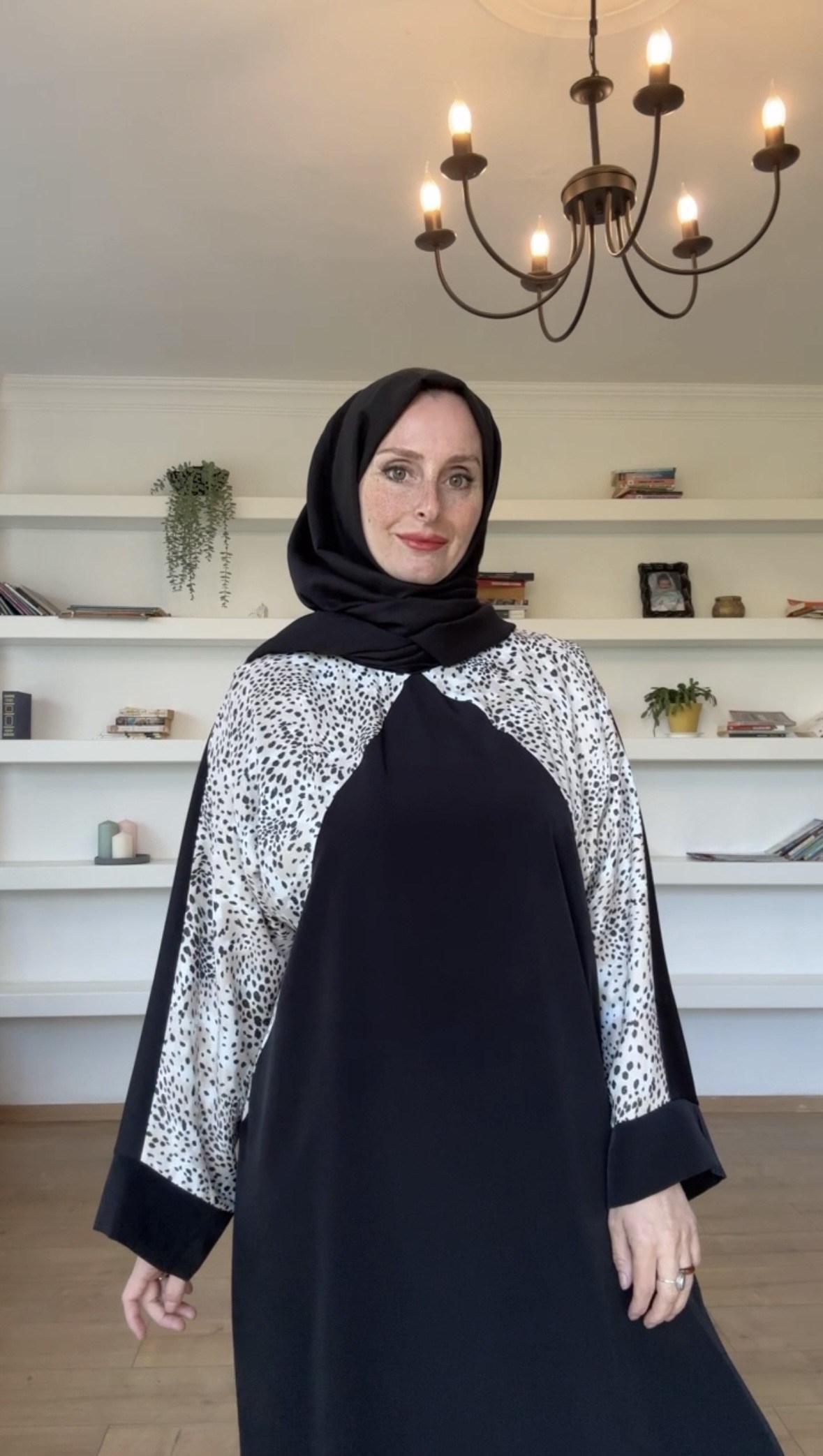 Leopar Desen Detaylı Elbise