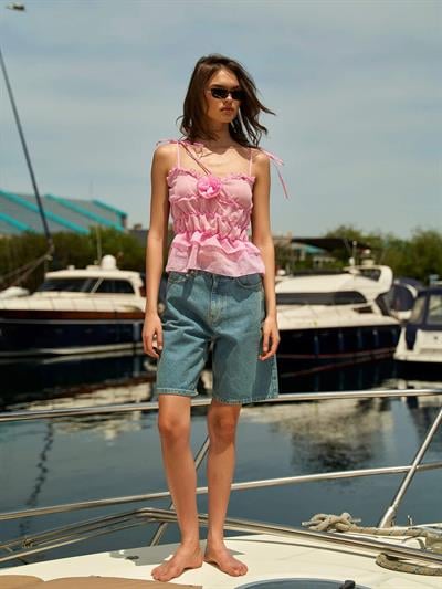 Rose Charm Askılı Bluz