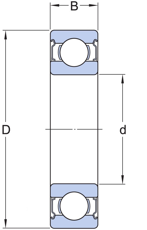 ORS 6000-ZZ/C3 Rulman Teknik Çizimi