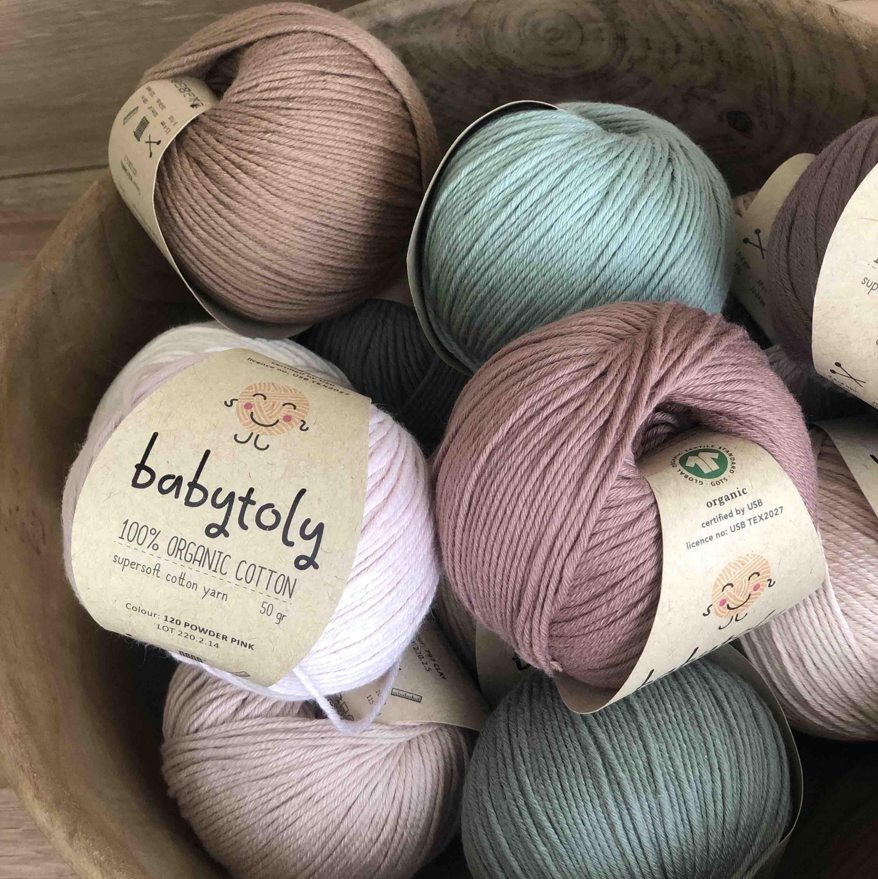 10 Yarn Bundles - Organic Cotton Yarn (choose colors)