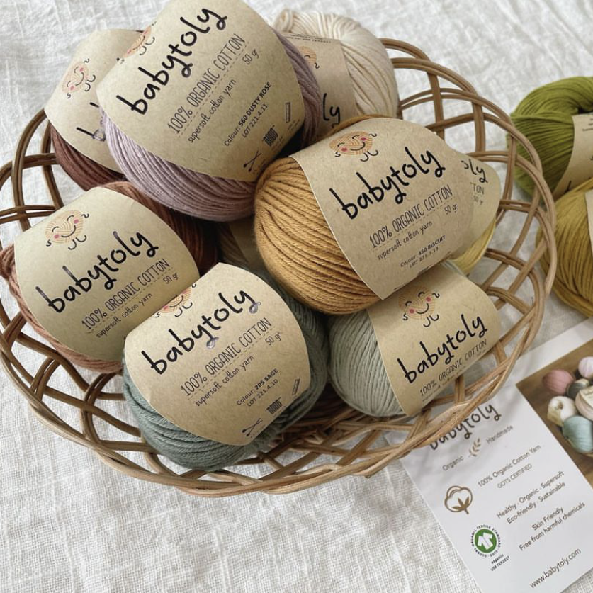 10 Yarn Bundles - Organic Cotton Yarn (choose colors)