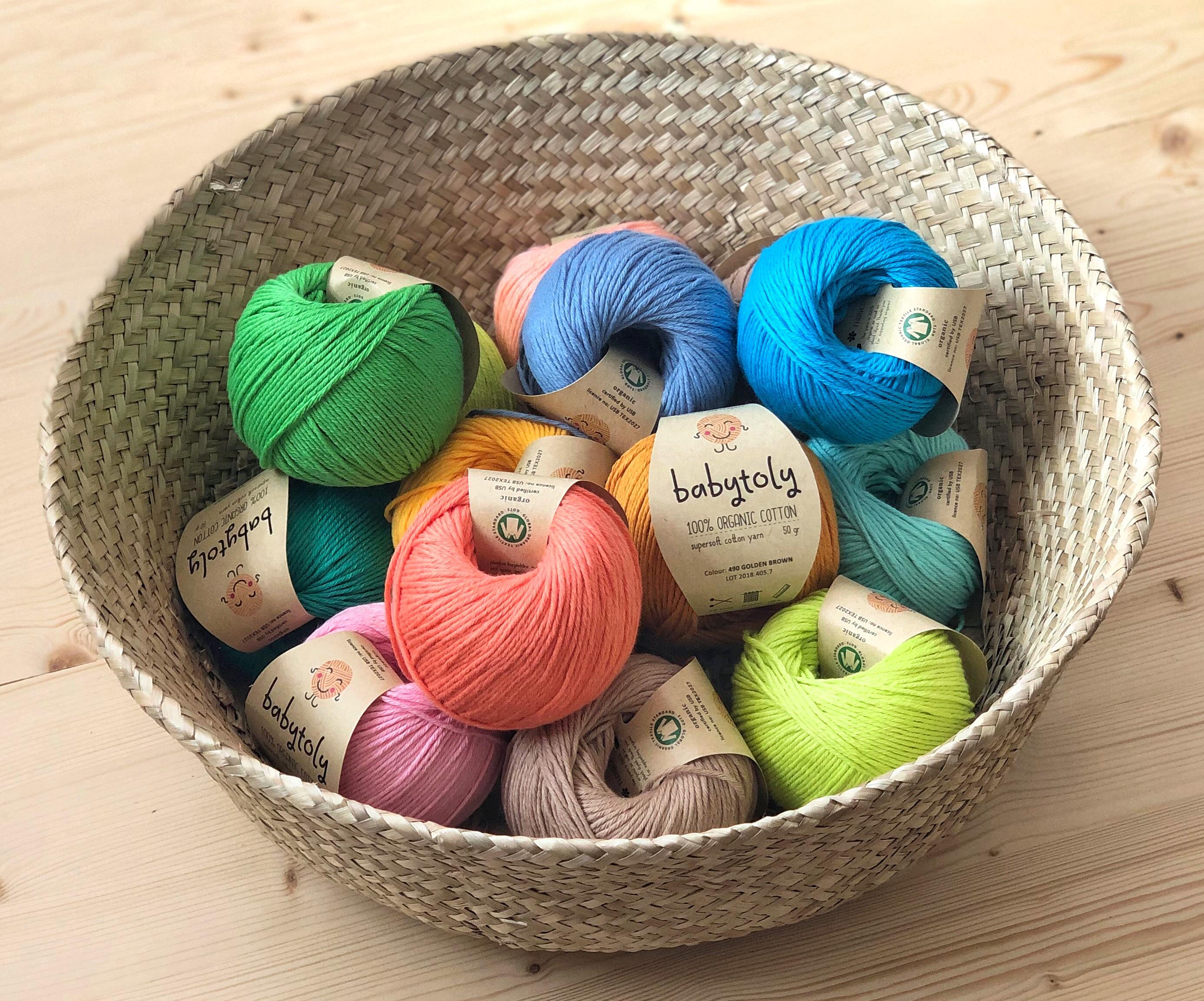 12 Yarn Bundles - Organic Cotton Yarn (choose colors)