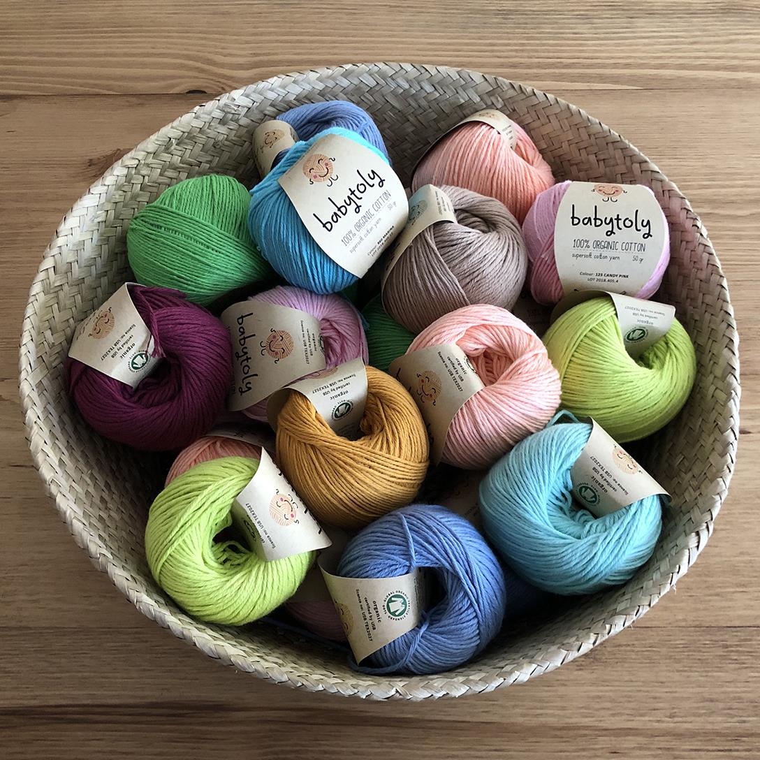12 Yarn Bundles - Organic Cotton Yarn (choose colors)