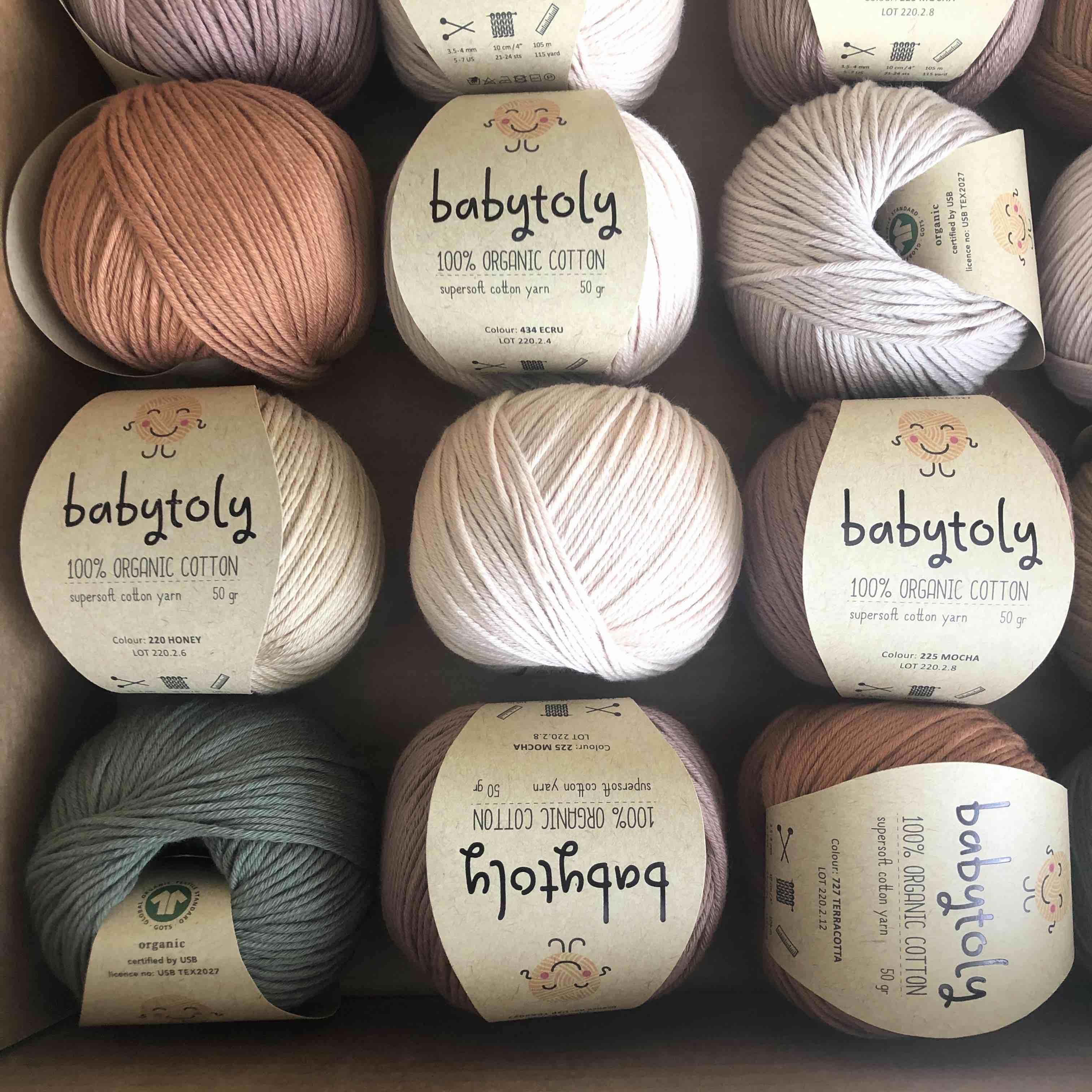 20 Yarn Bundles - Organic Cotton Yarn (choose colors)