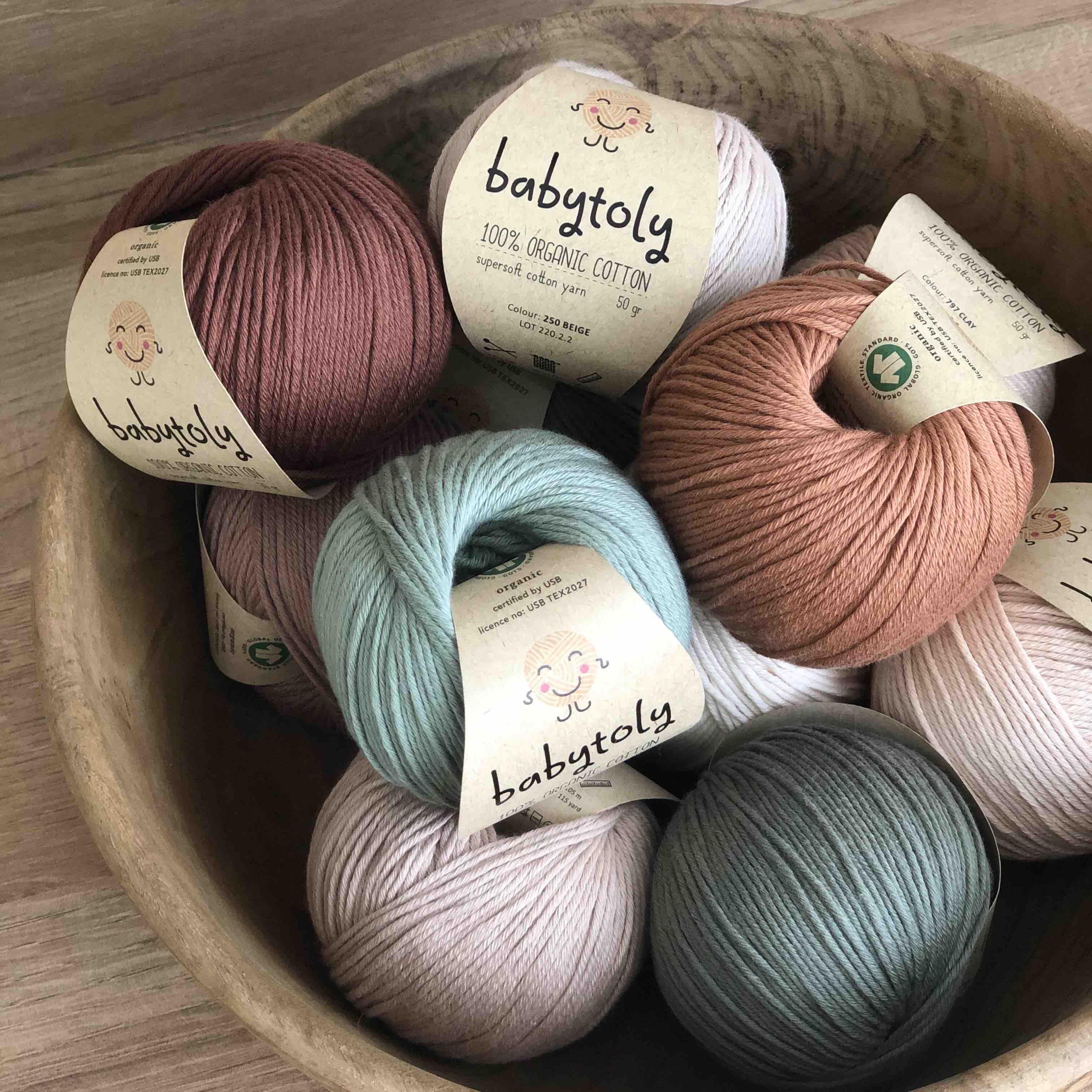 20 Yarn Bundles - Organic Cotton Yarn (choose colors)