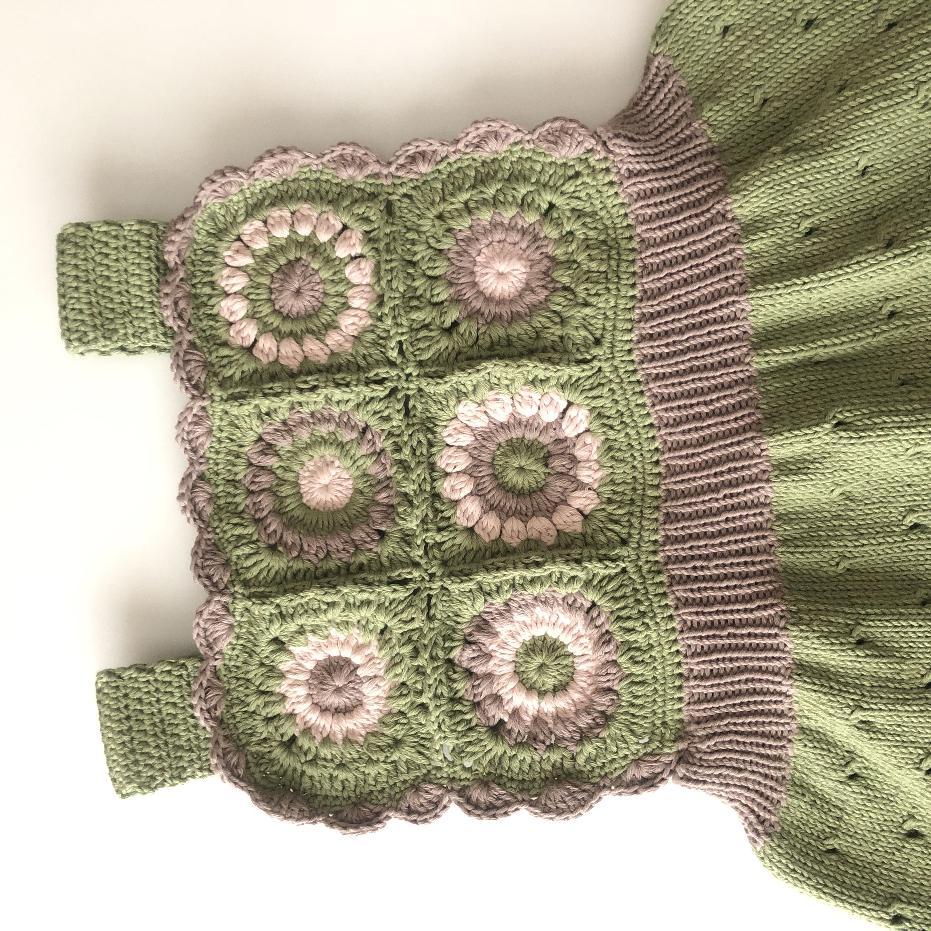 Arende Dress, Matcha base × Powder pink, Taupe