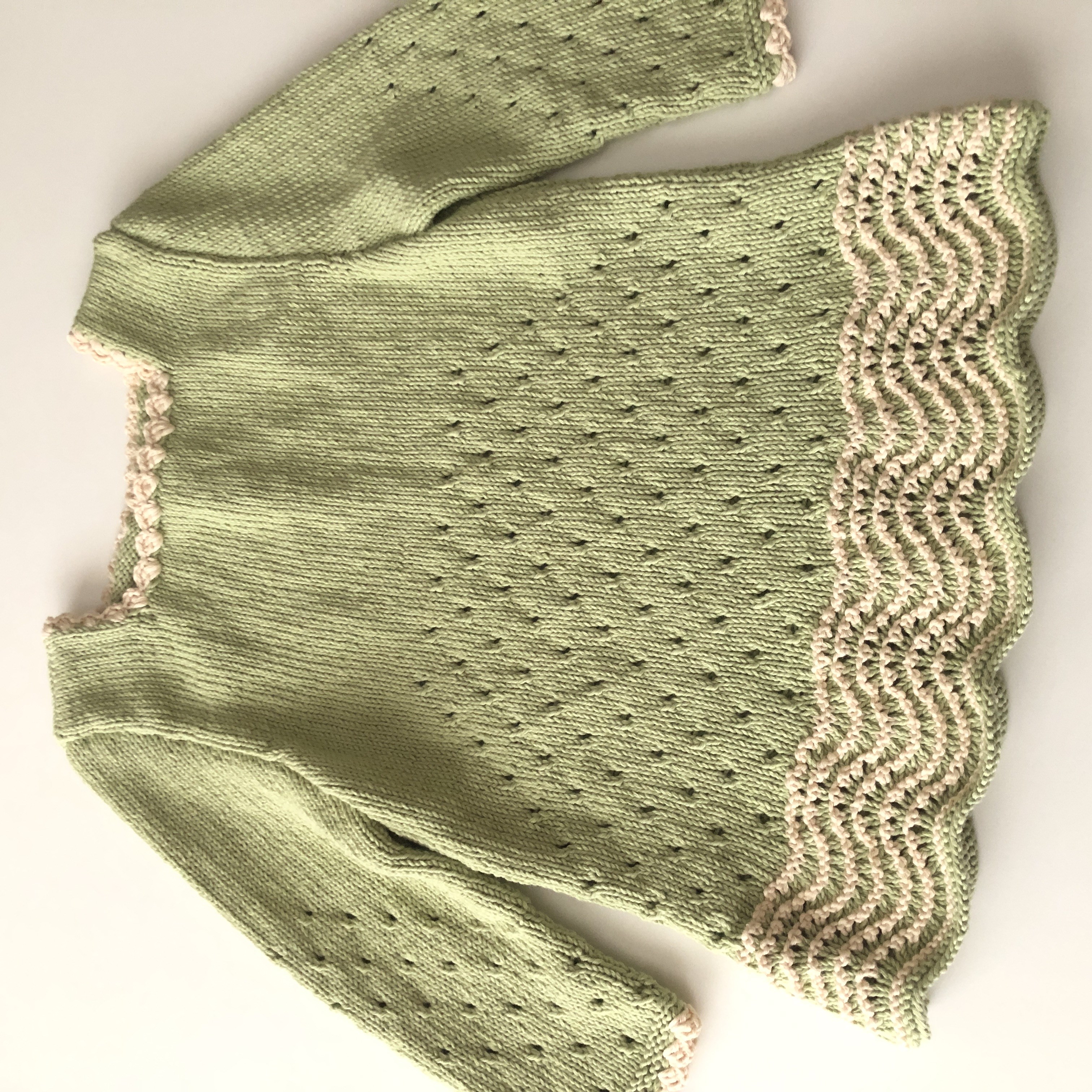 Artemis Dress Long Sleeve / 2 Color, Pistachio × Natural