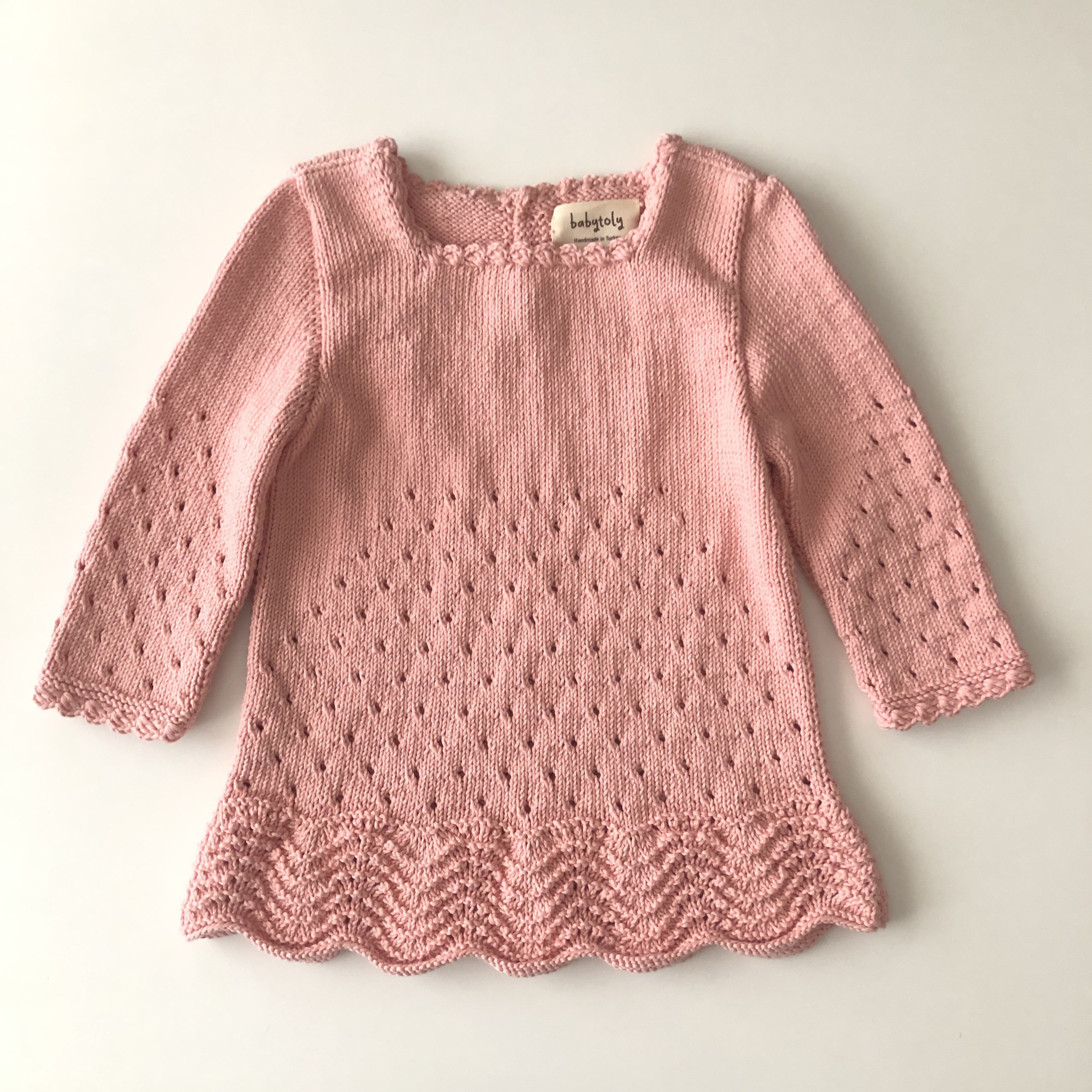 Artemis Dress Long Sleeve, Salmon Pink