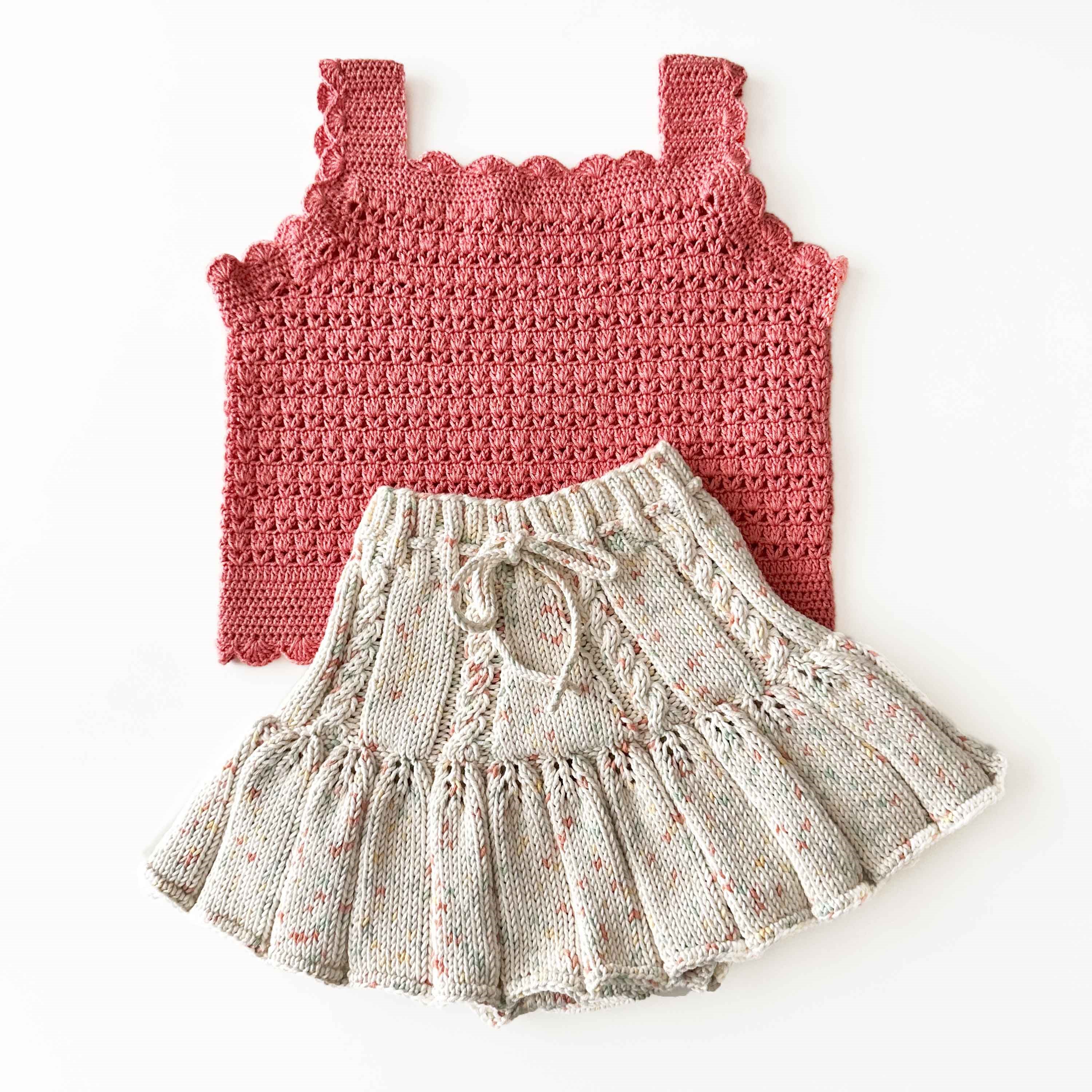 Aster Lace Top, Coral Pink