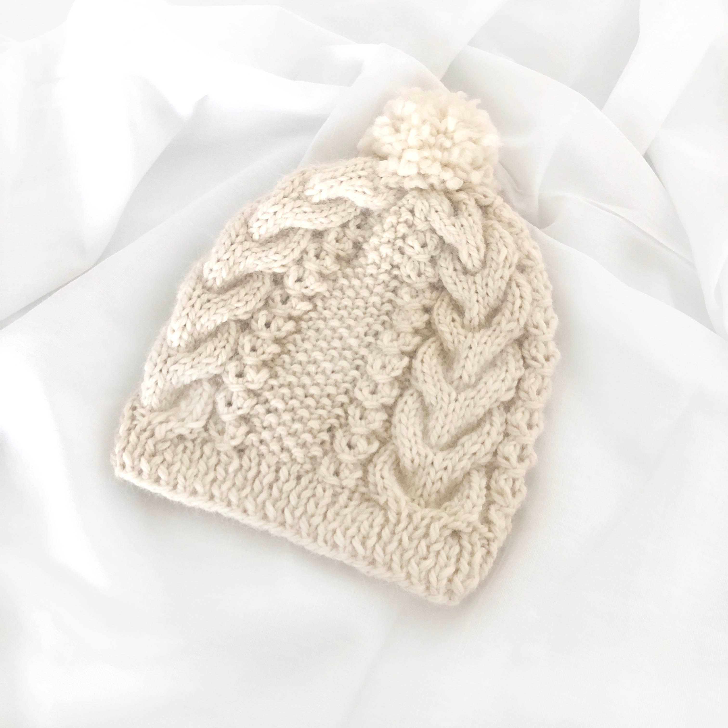 Baby Alpaca Cable Vest & Beanie Set - 100% Baby Alpaca