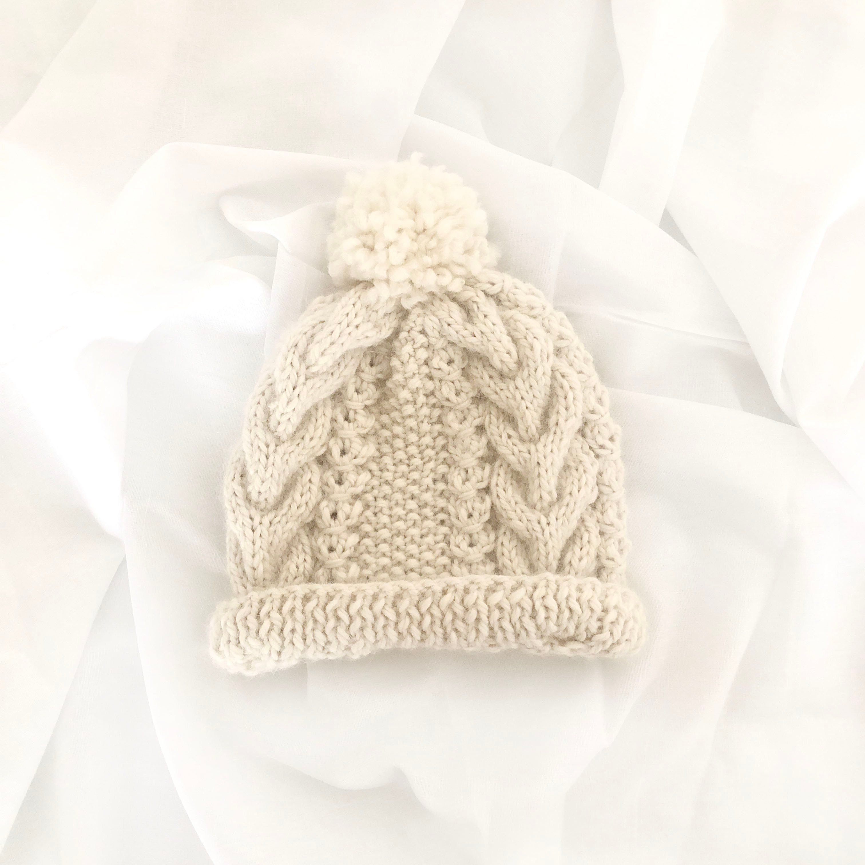 Baby Alpaca Cable Vest & Beanie Set - 100% Baby Alpaca