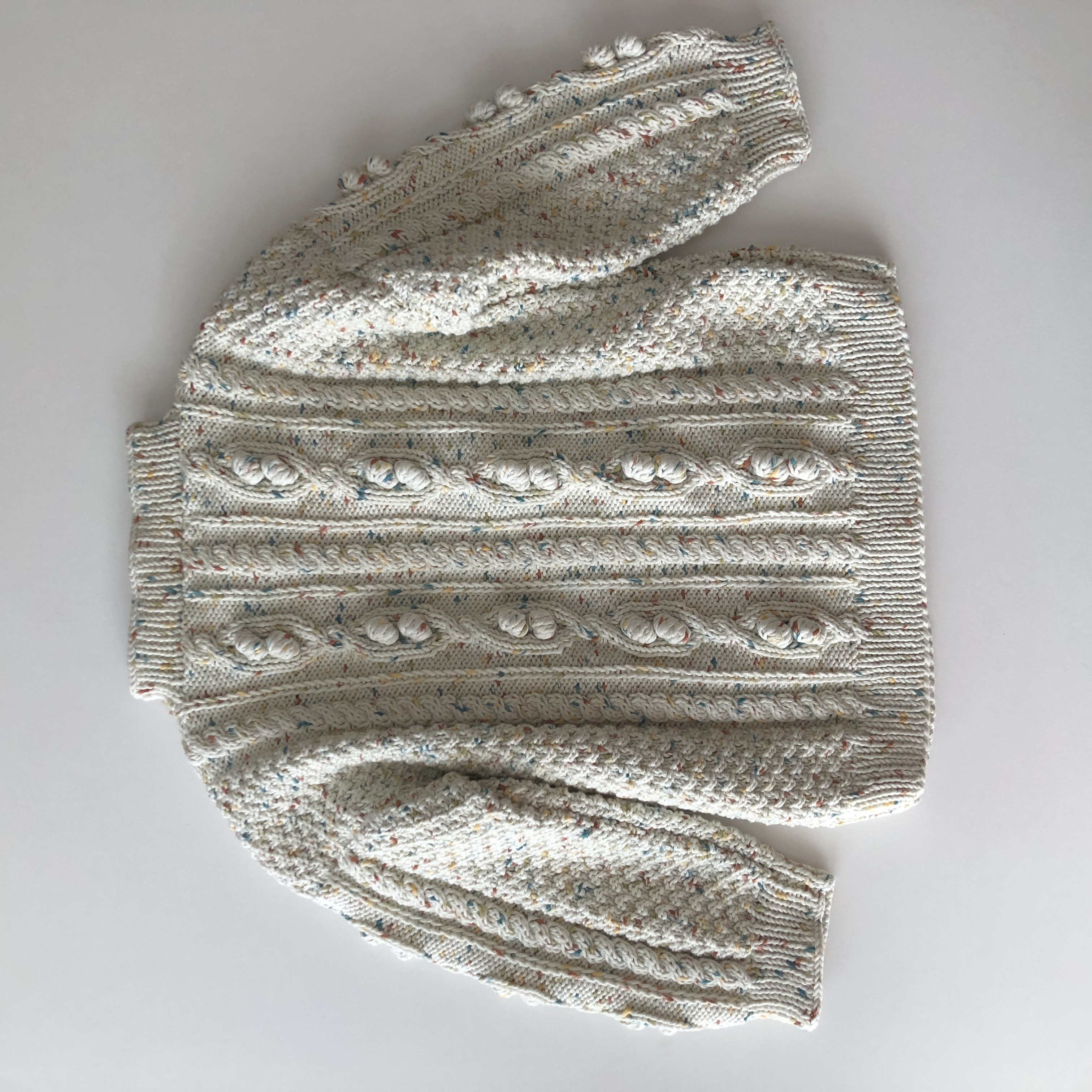 Cable Popcorn Cardigan, Exclusive Confetti - Four seasons