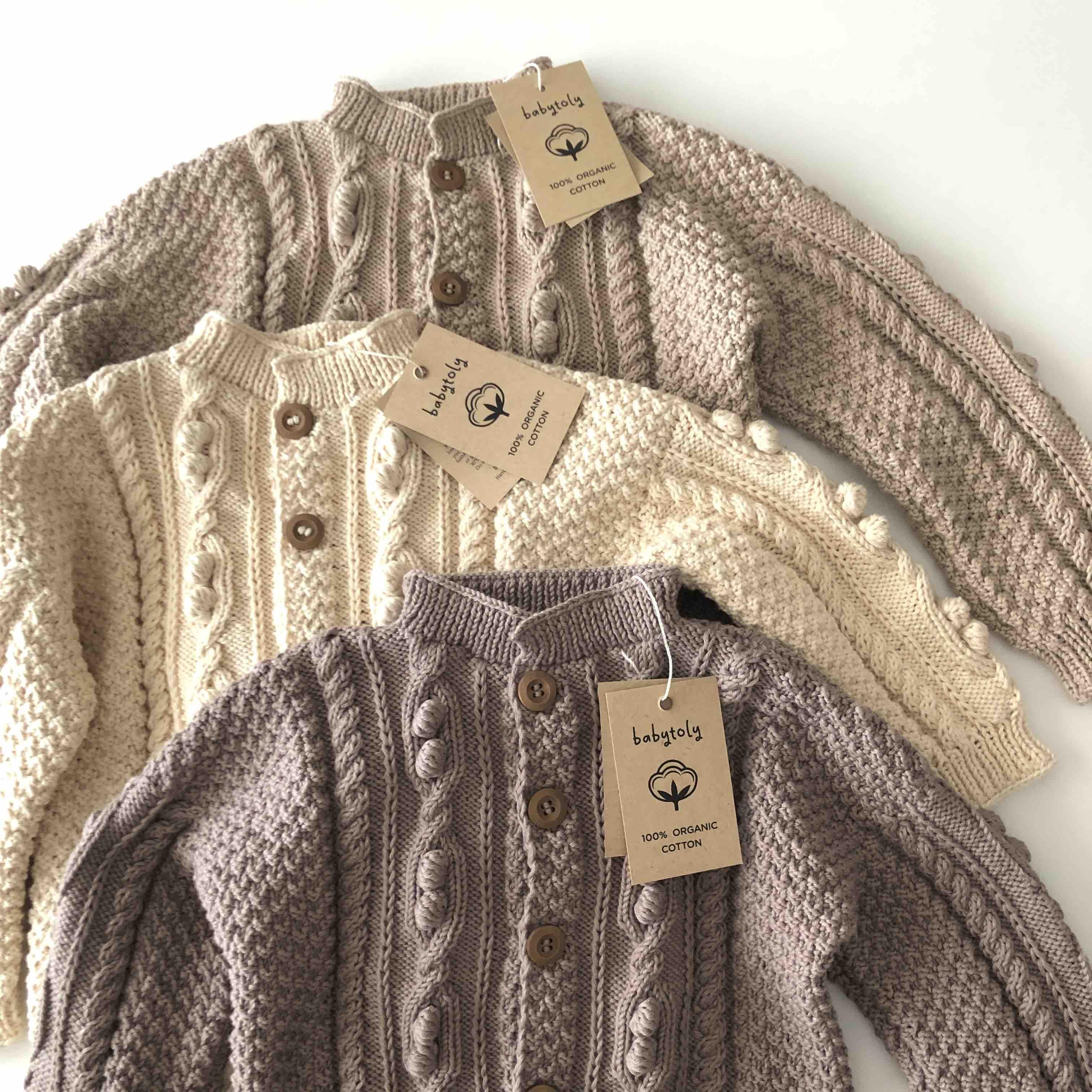 Cable Popcorn Cardigan, Taupe