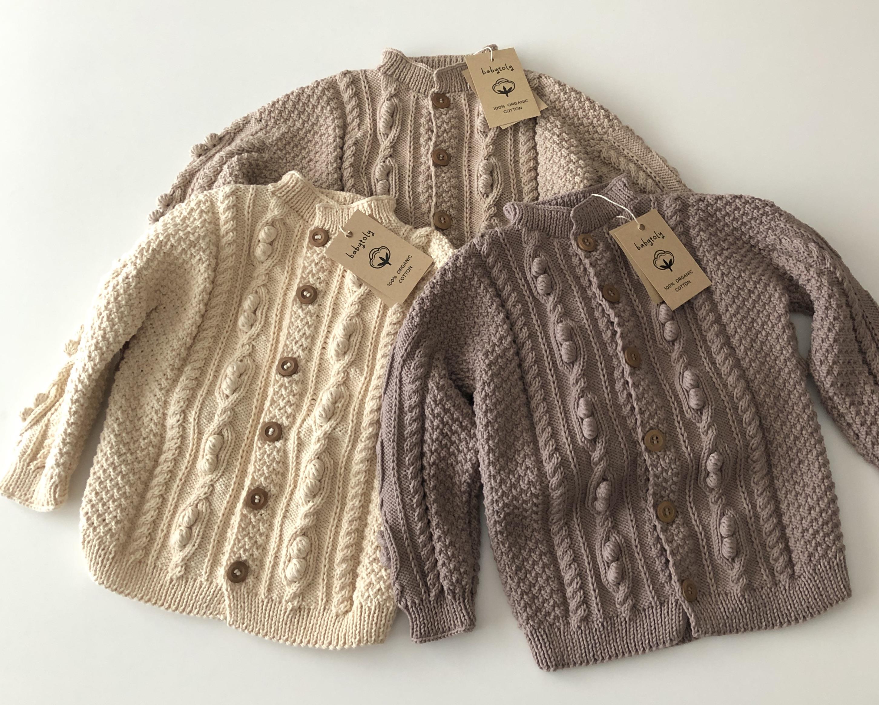 Cable Popcorn Cardigan, Taupe