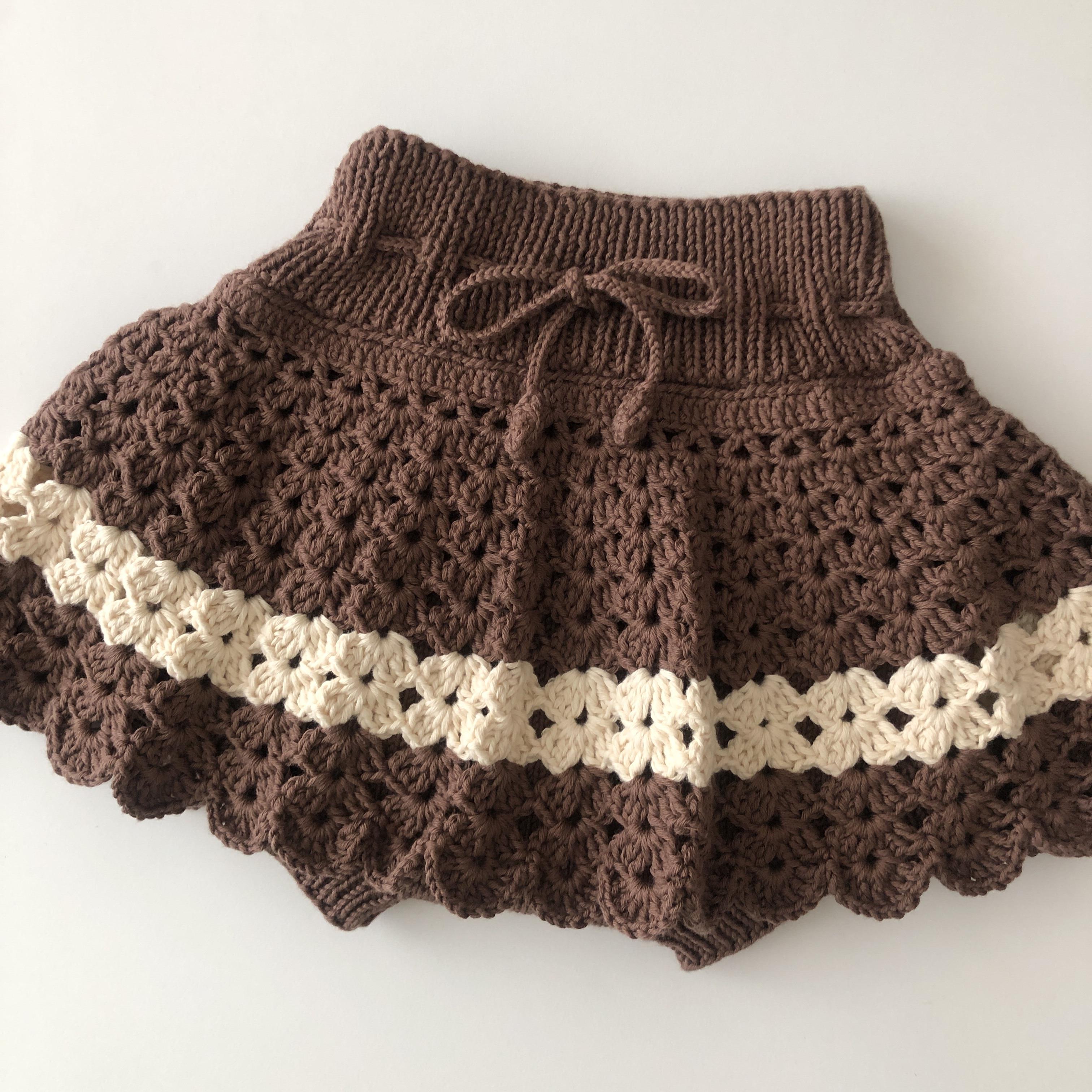 Camille Skirt, Walnut+natural