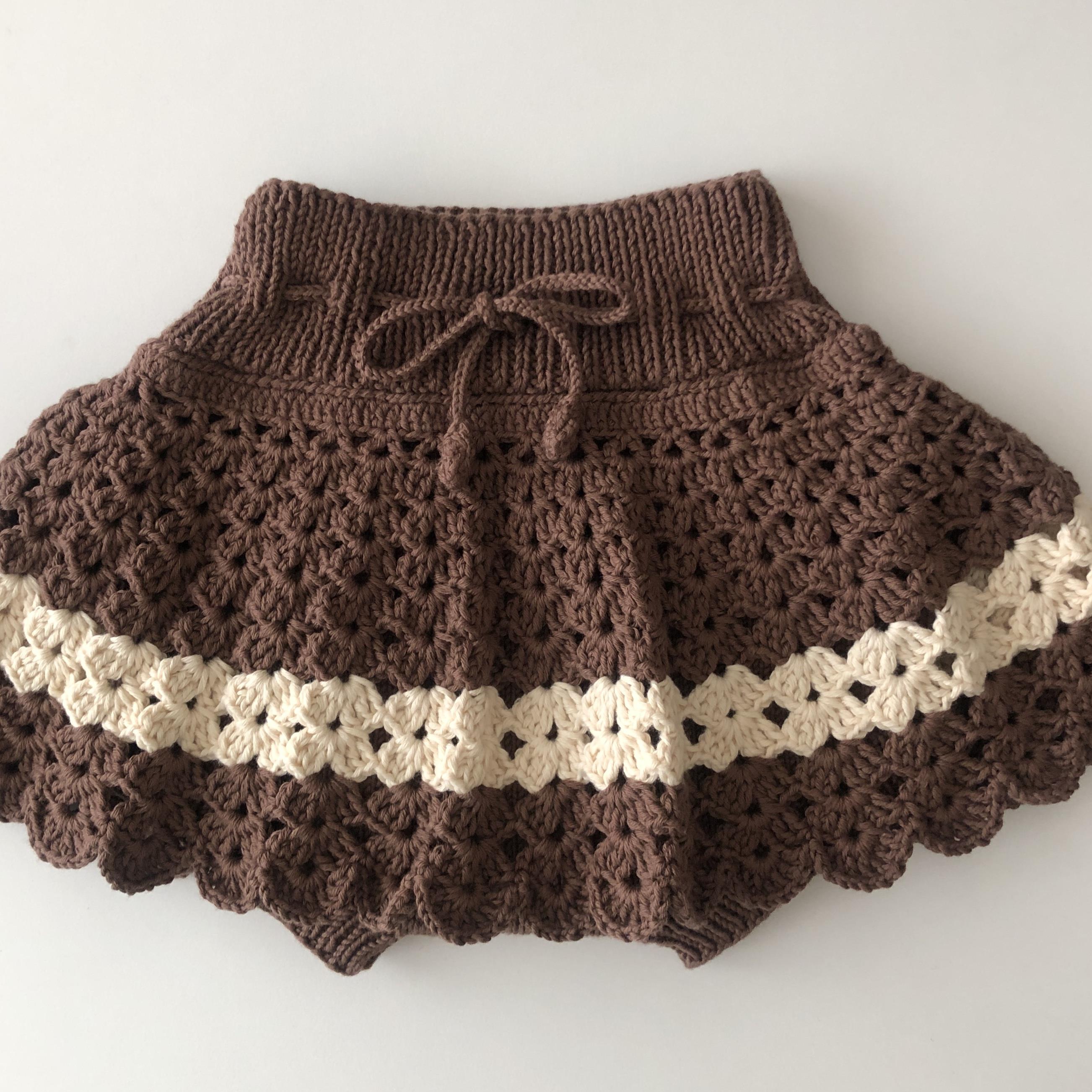 Camille Skirt, Walnut+natural