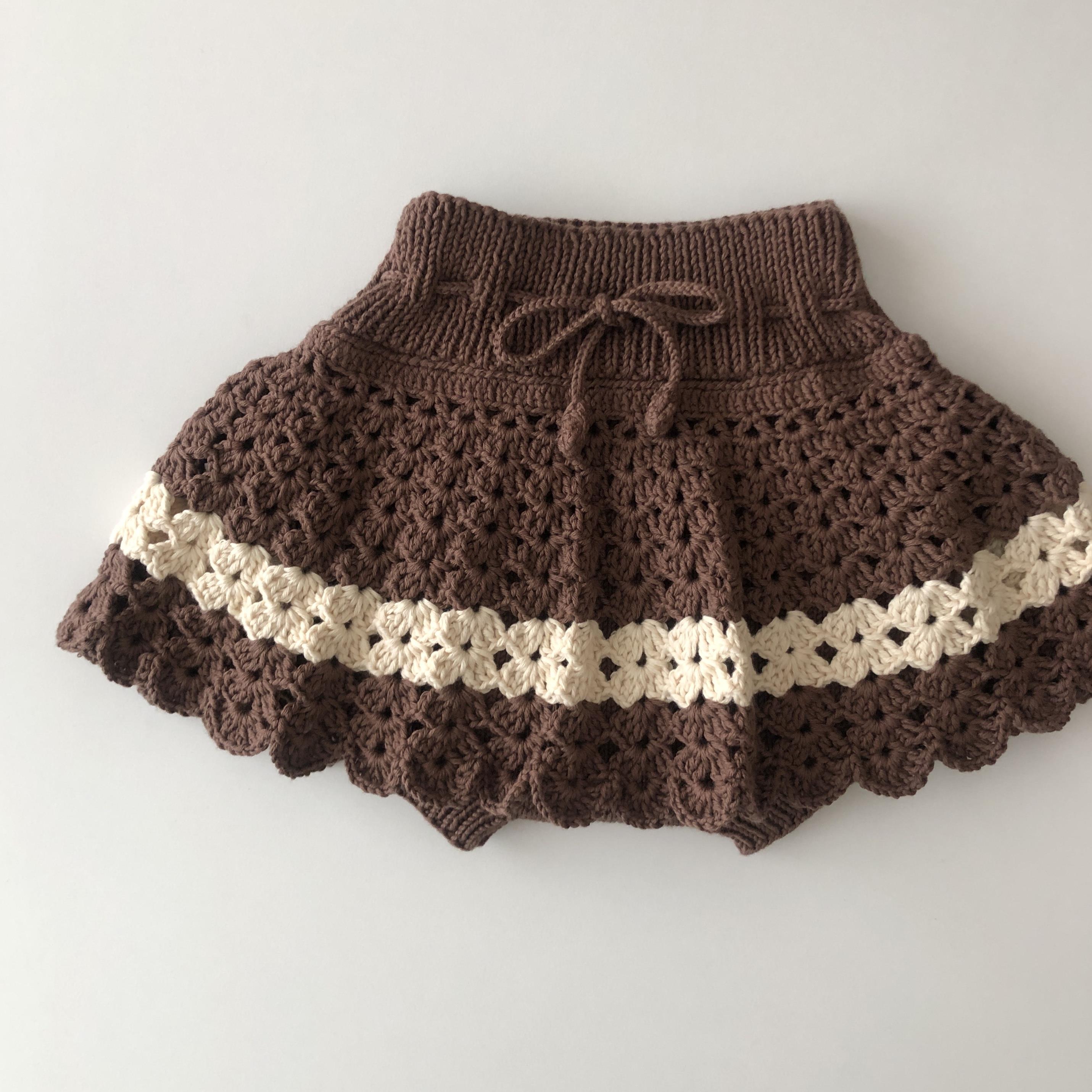 Camille Skirt, Walnut+natural