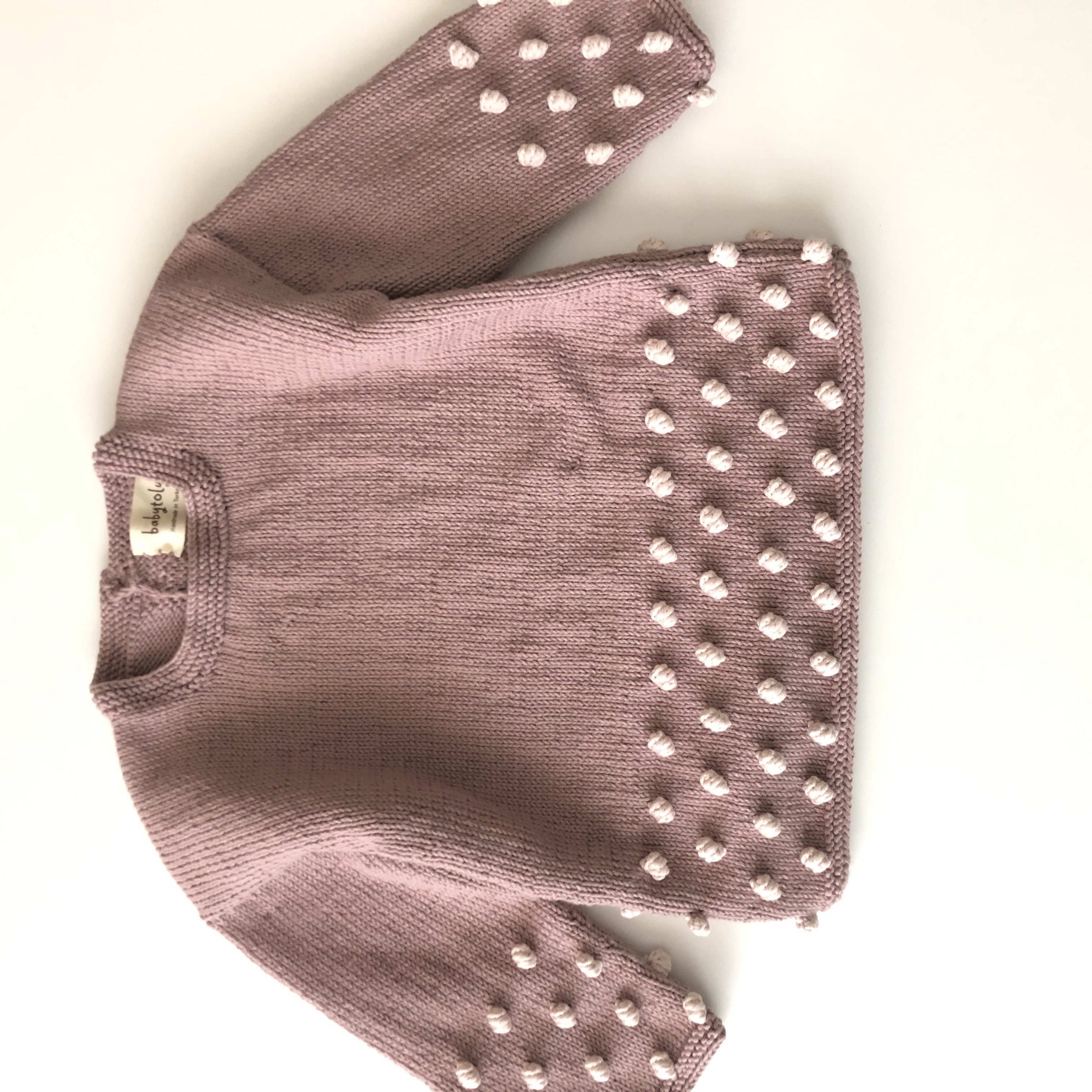 Comfy Popcorn Sweater, Dusty rose