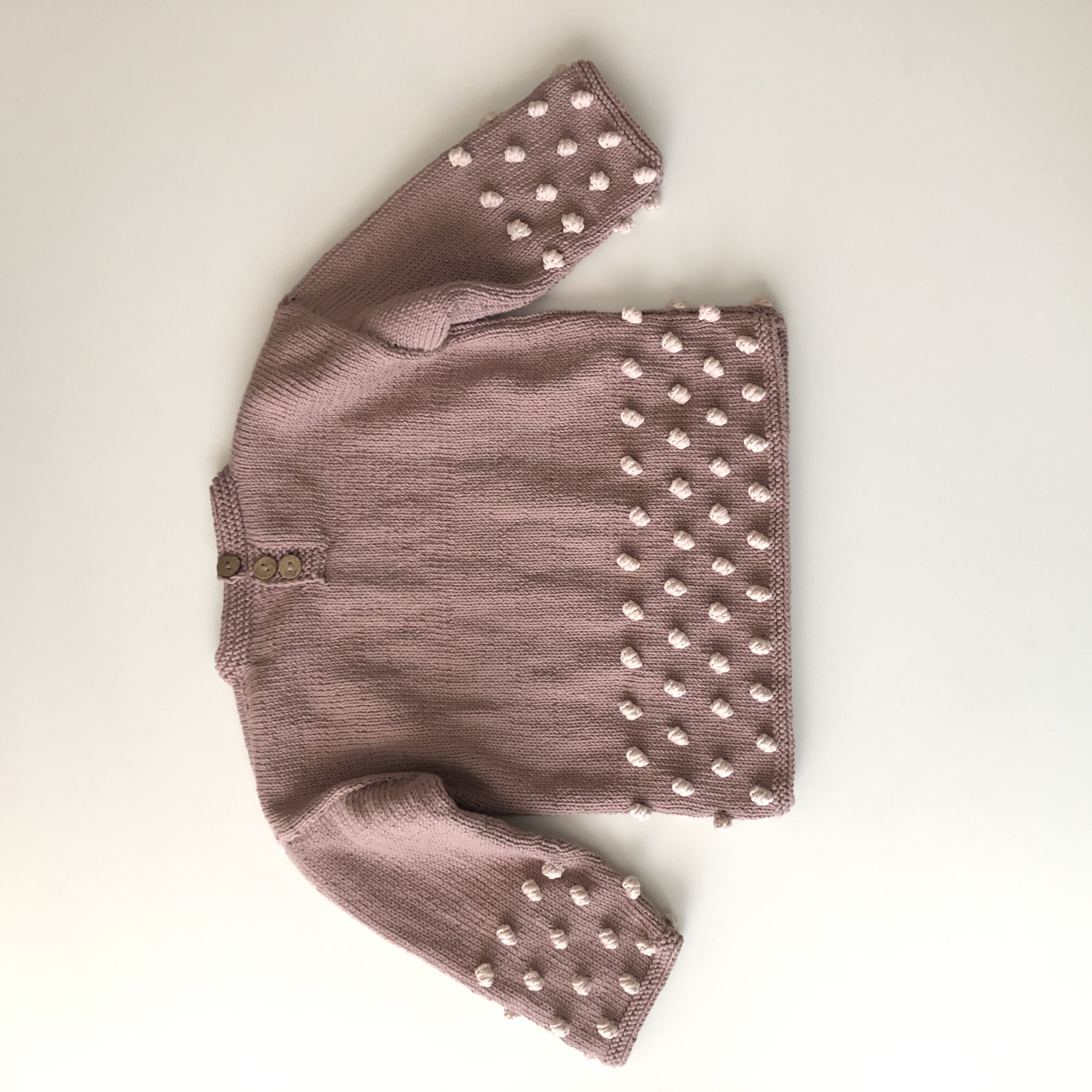 Comfy Popcorn Sweater, Dusty rose