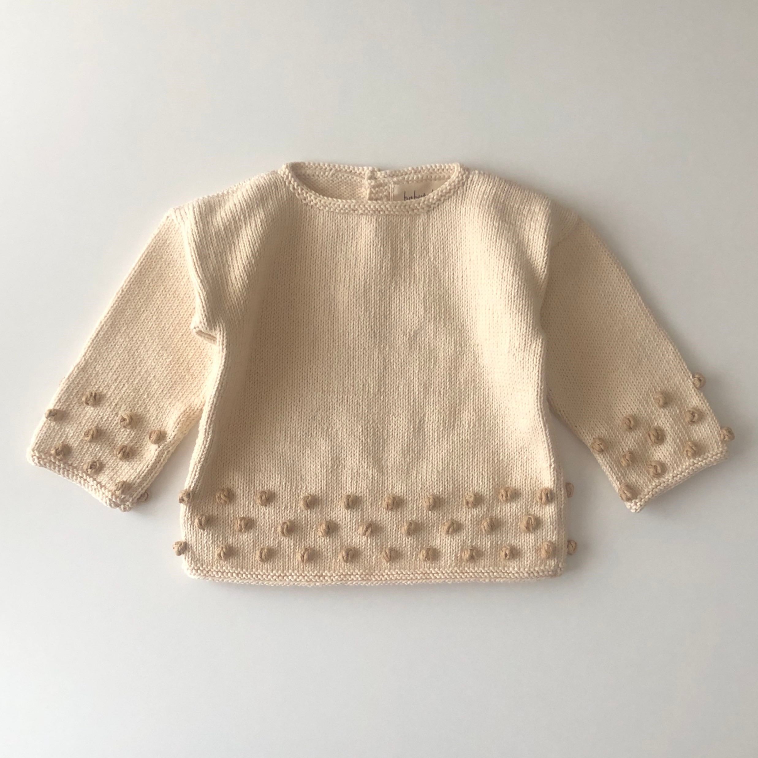 Comfy Popcorn Sweater, Natural